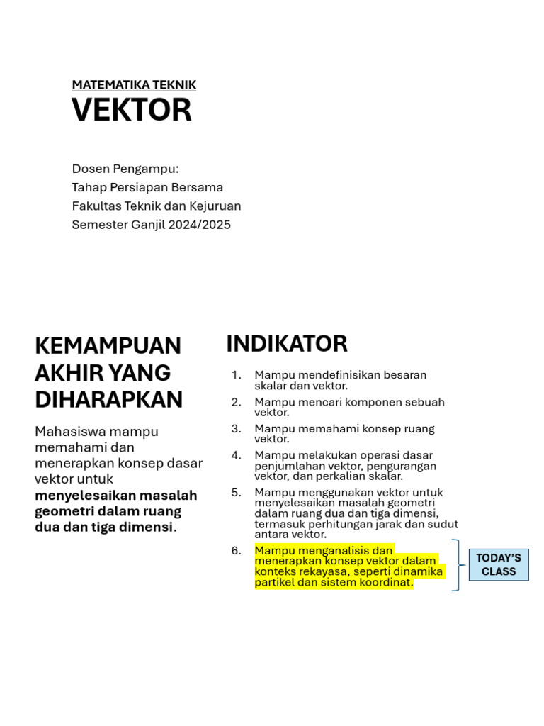 Konsep Vektor dalam Geometri 3D | PDF