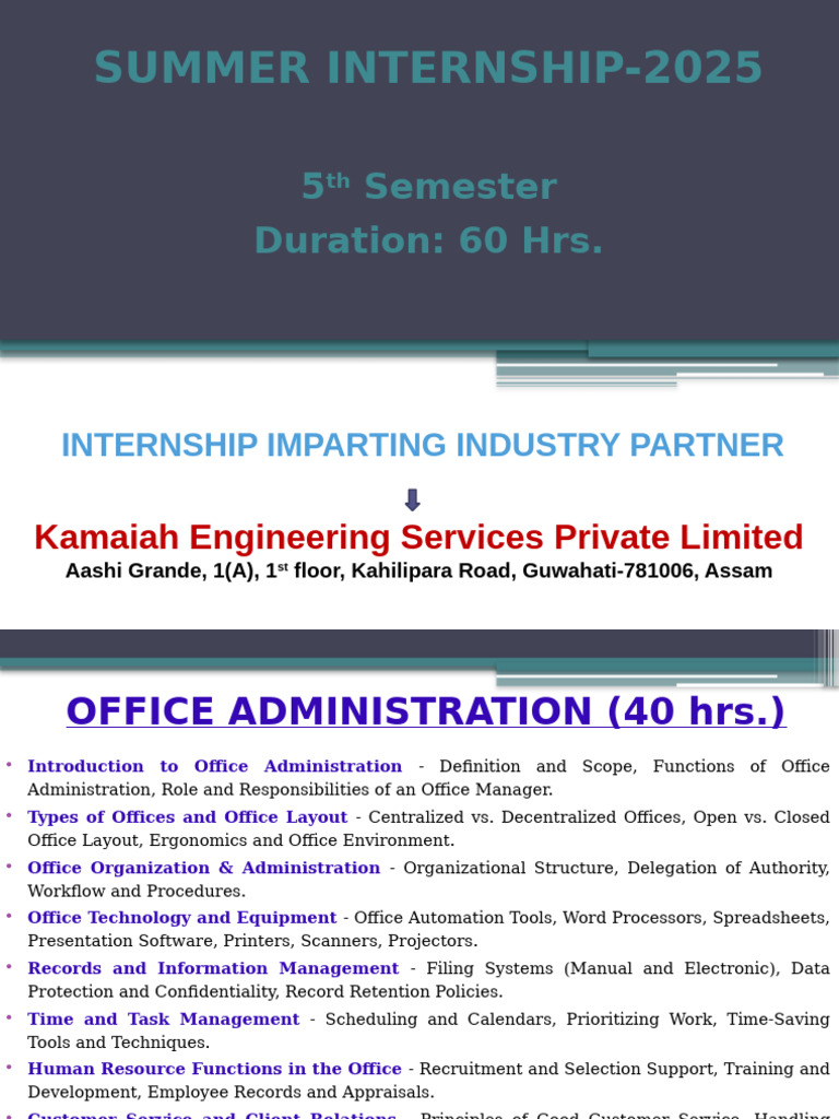 Office Administration Internship Guide | PDF | Information Security ...