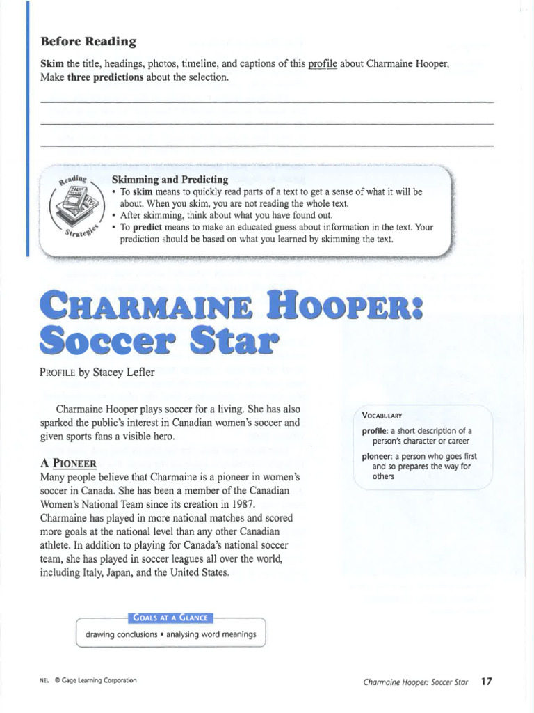 Text-Charmaine Hooper Soccer Star | PDF