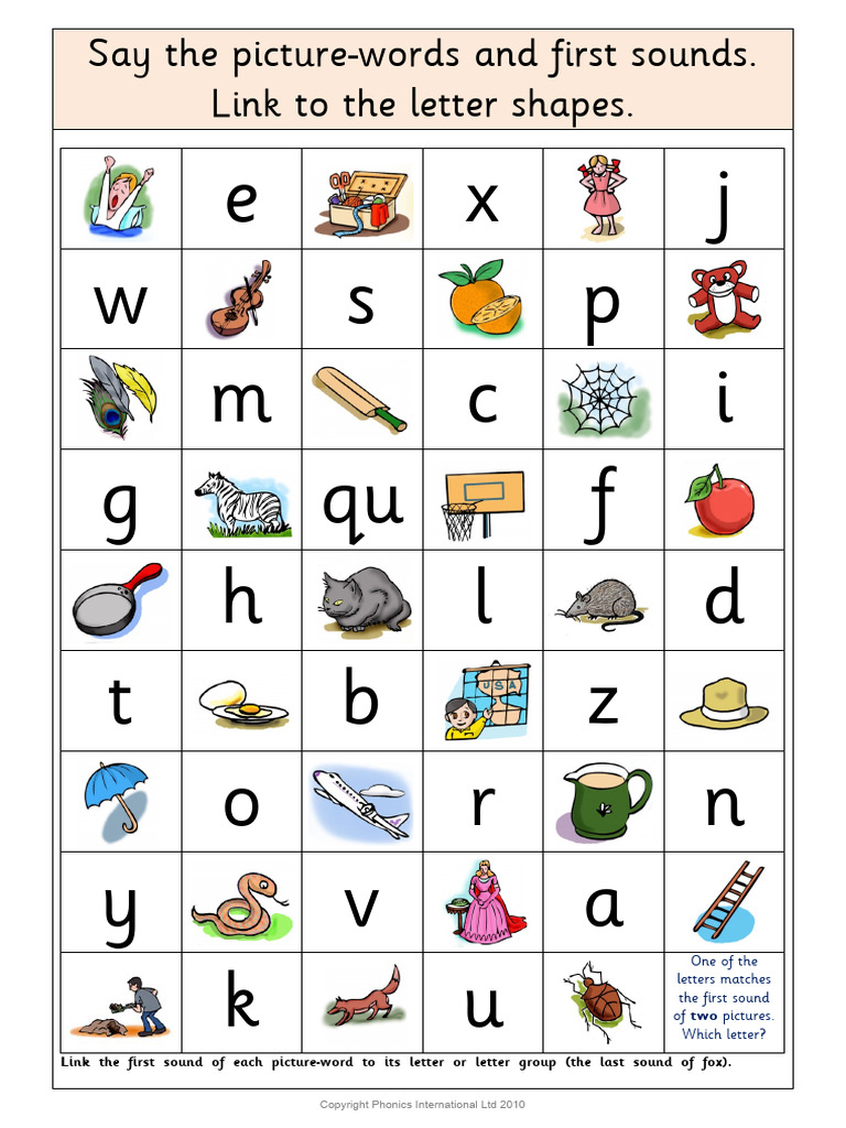 Jumbled Pics Letters | PDF