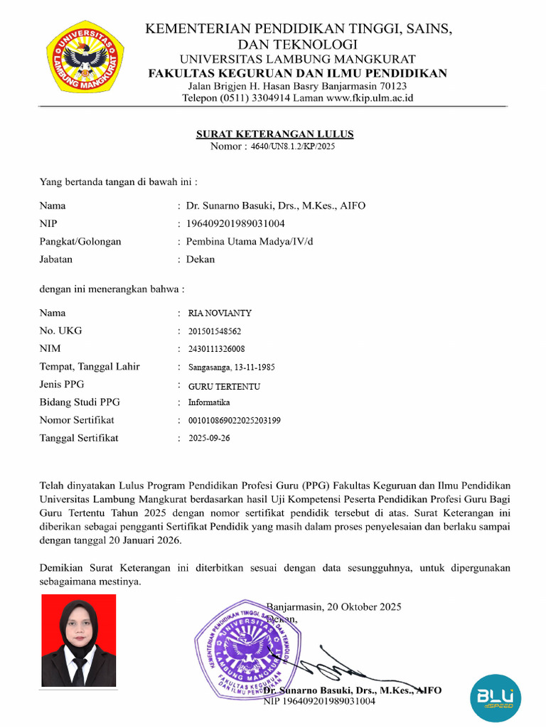 Verifikasi Data Sertifikat ULM | PDF