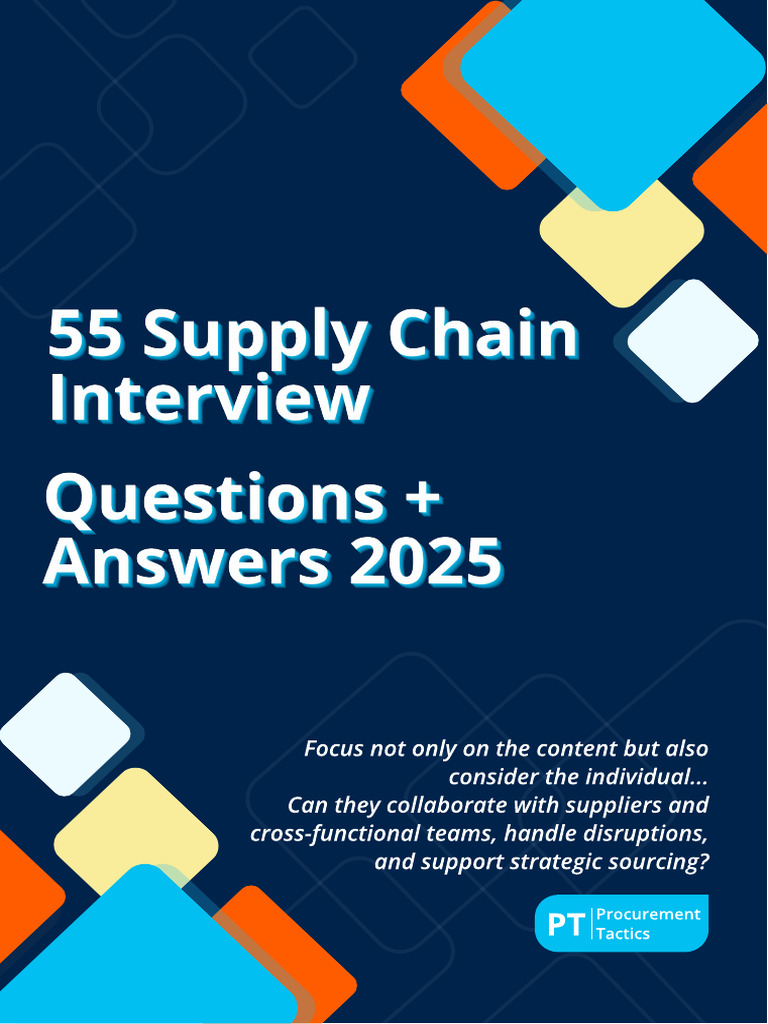 55 Essential Supply Chain Interview Questions | PDF | Supply Chain ...