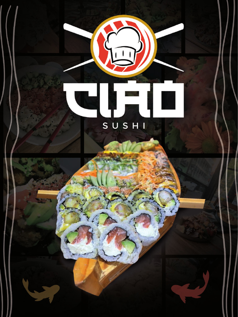 Menú Ciao Sushi: Rolls y Especialidades | PDF | Cocina occidental ...