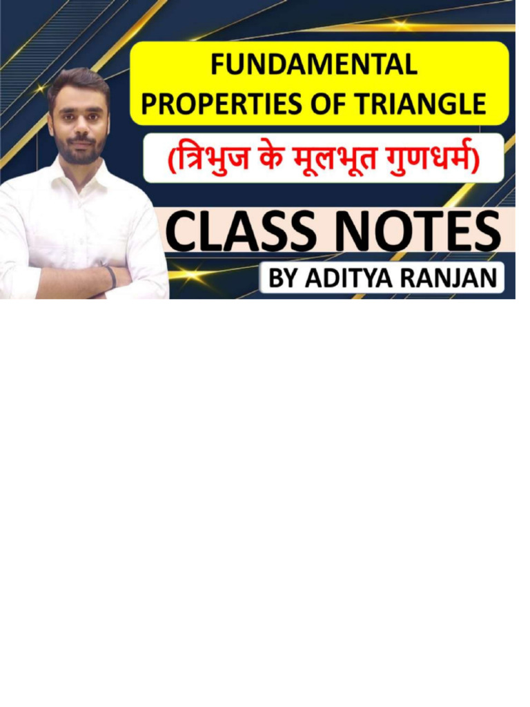Fundamentals Properties of Triangle ? Cs | PDF