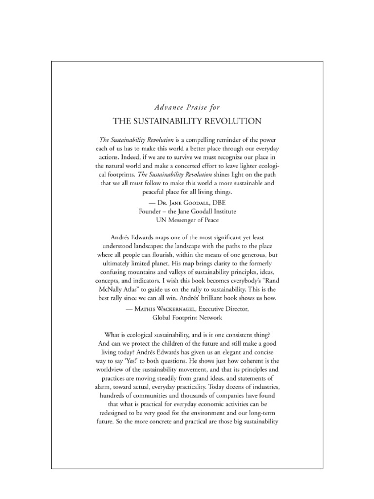 The Sustainability Revolution Portrait of A Paradigm Shift | PDF