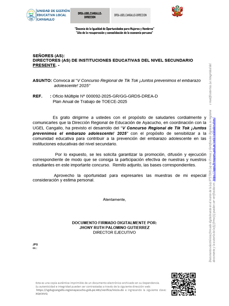 Oficio Multiple-000056-2025-Gg-Grds-Drea-D | PDF