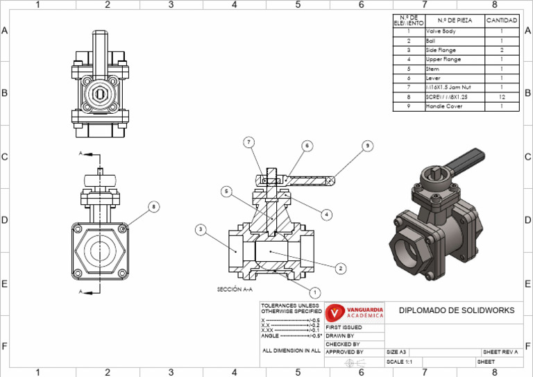 Valve Assembly Drawing with Tolerances | PDF | Mechanical Engineering ...