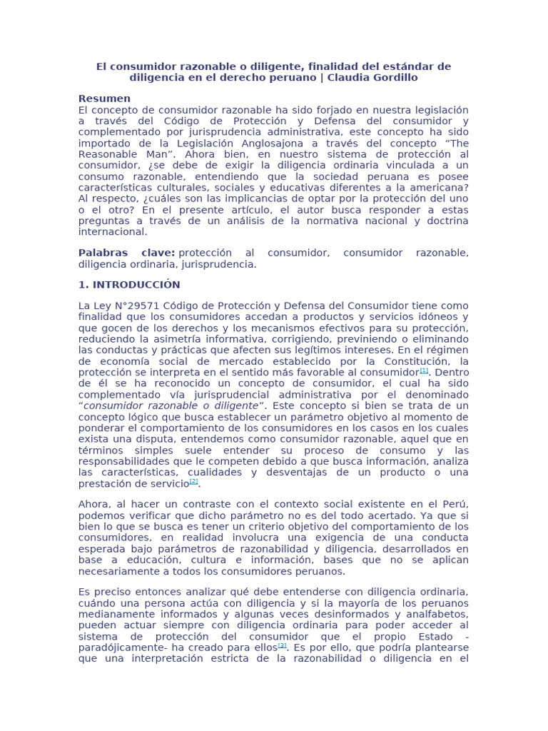 El Consumidor Razonable o Diligente | PDF | Los consumidores ...