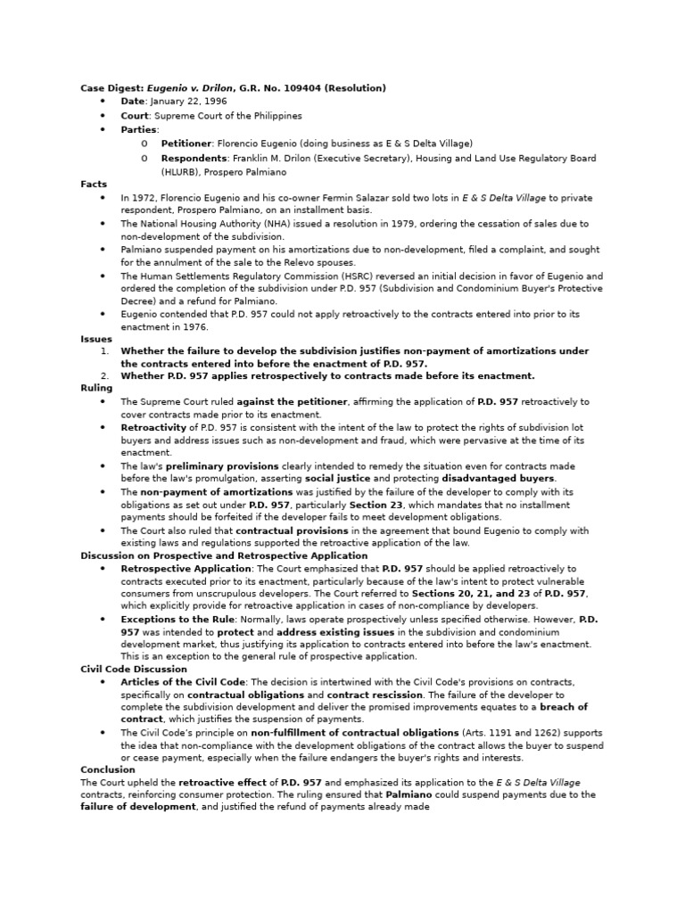 Eugenio v. Drilon, G.R. No. 109404 | PDF | Justice | Crime & Violence