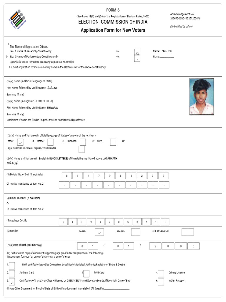 Signed S10 Form 42 S10042O6N2410251200046 Form6S100 | PDF