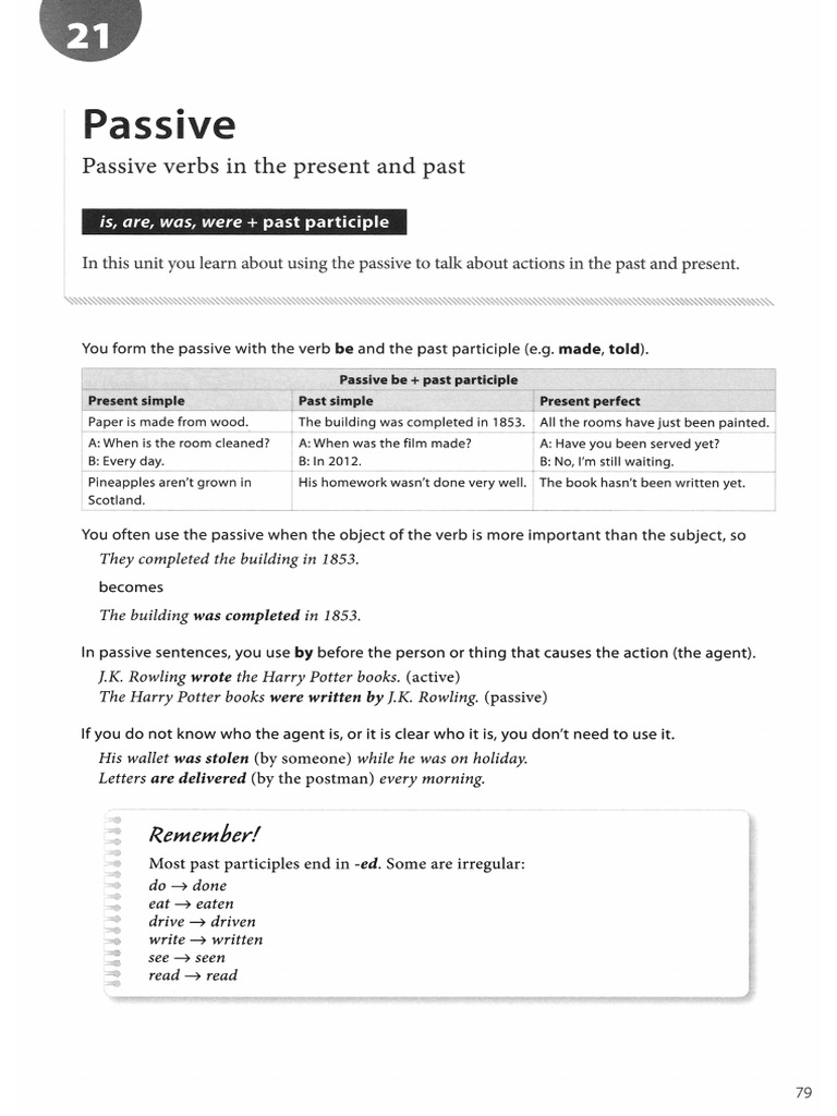Passive Voice (PR.S, PS, PR.P) | PDF