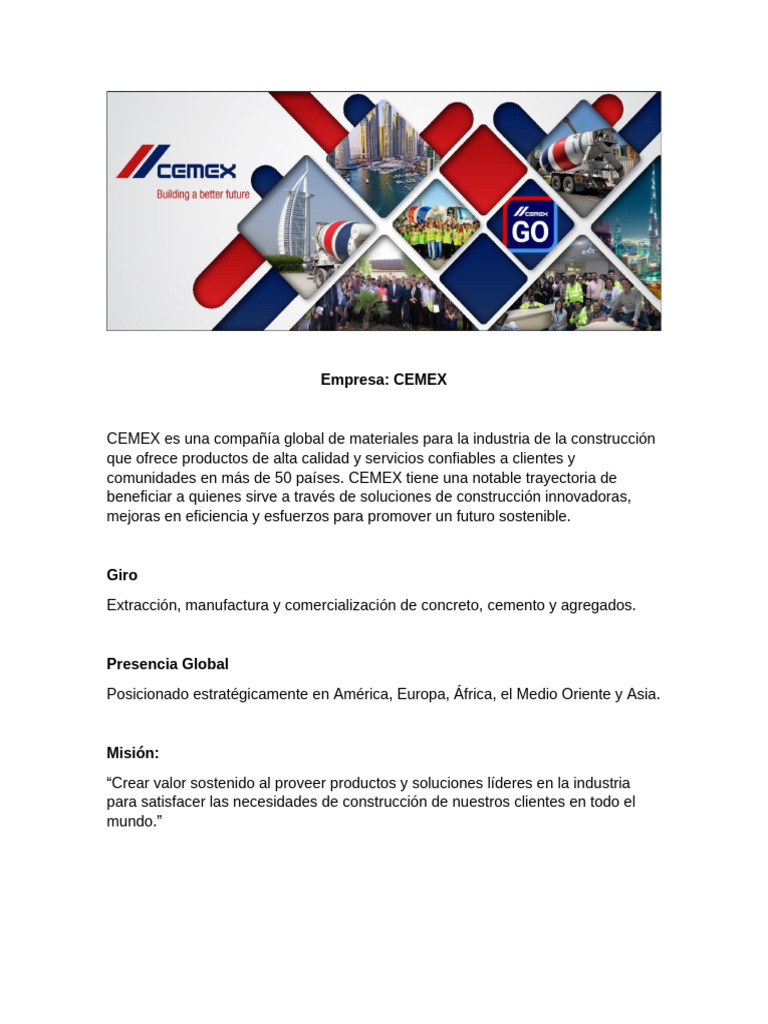 Análisis Financiero y Sostenibilidad de CEMEX | PDF | Sustentabilidad ...
