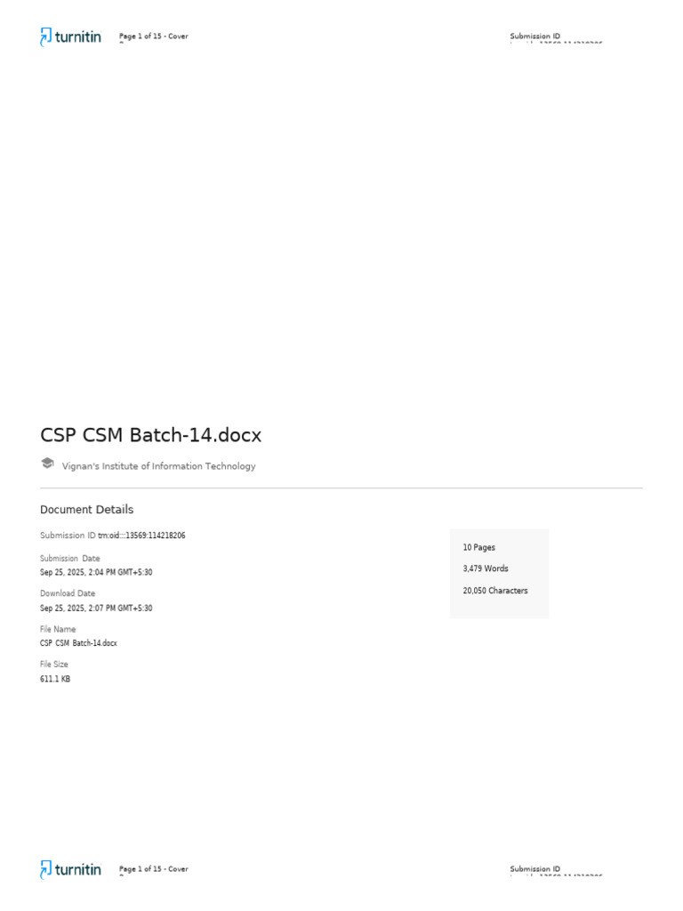 CSP CSM Batch-14 (Similarity Report) Sir | PDF | Publishing | Written ...