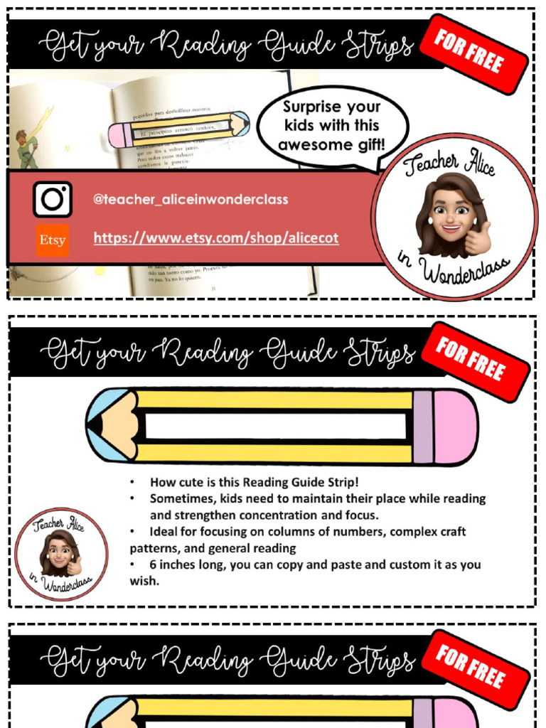 FREEReadingGuideStrips 1 | PDF