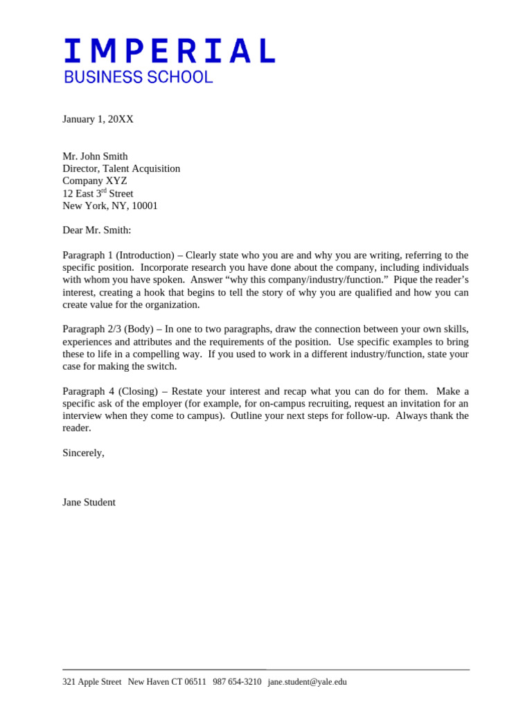 Effective Cover Letter Structure Guide | PDF