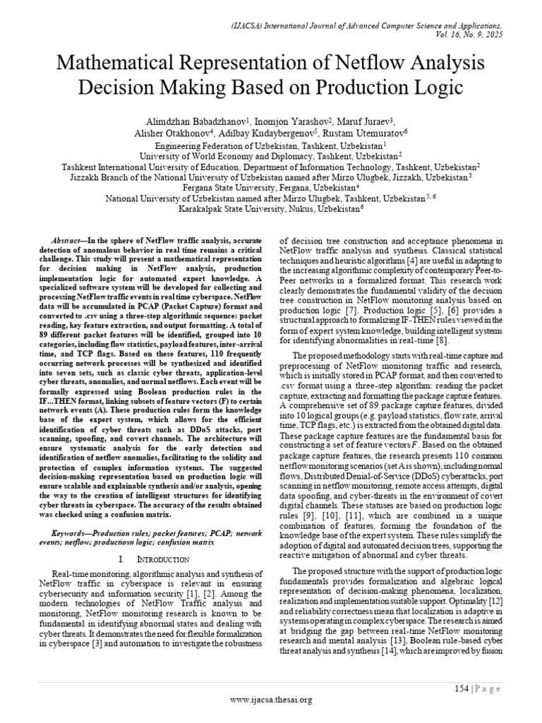 Paper 16-Mathematical Representation of Netflow Analysis Decision-1 ...