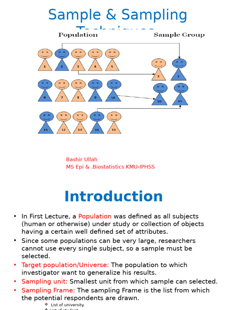 Sample & Sampling Techniques | PDF | Sampling (Statistics) | Stratified ...
