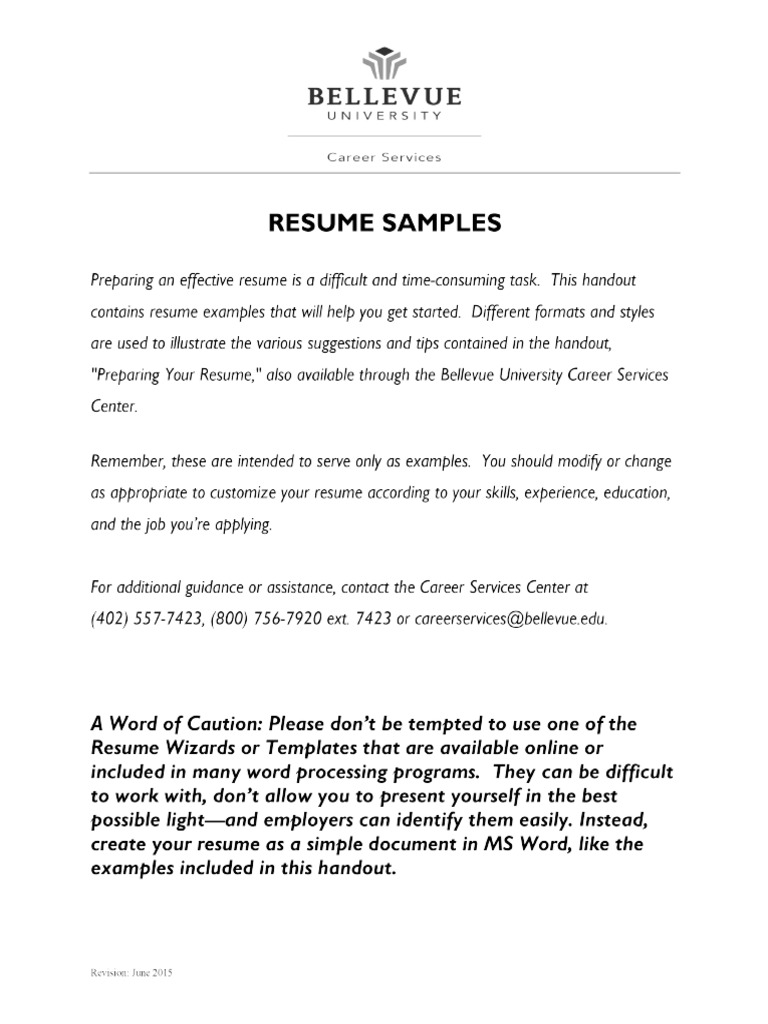 Resume Sample8 1 | PDF