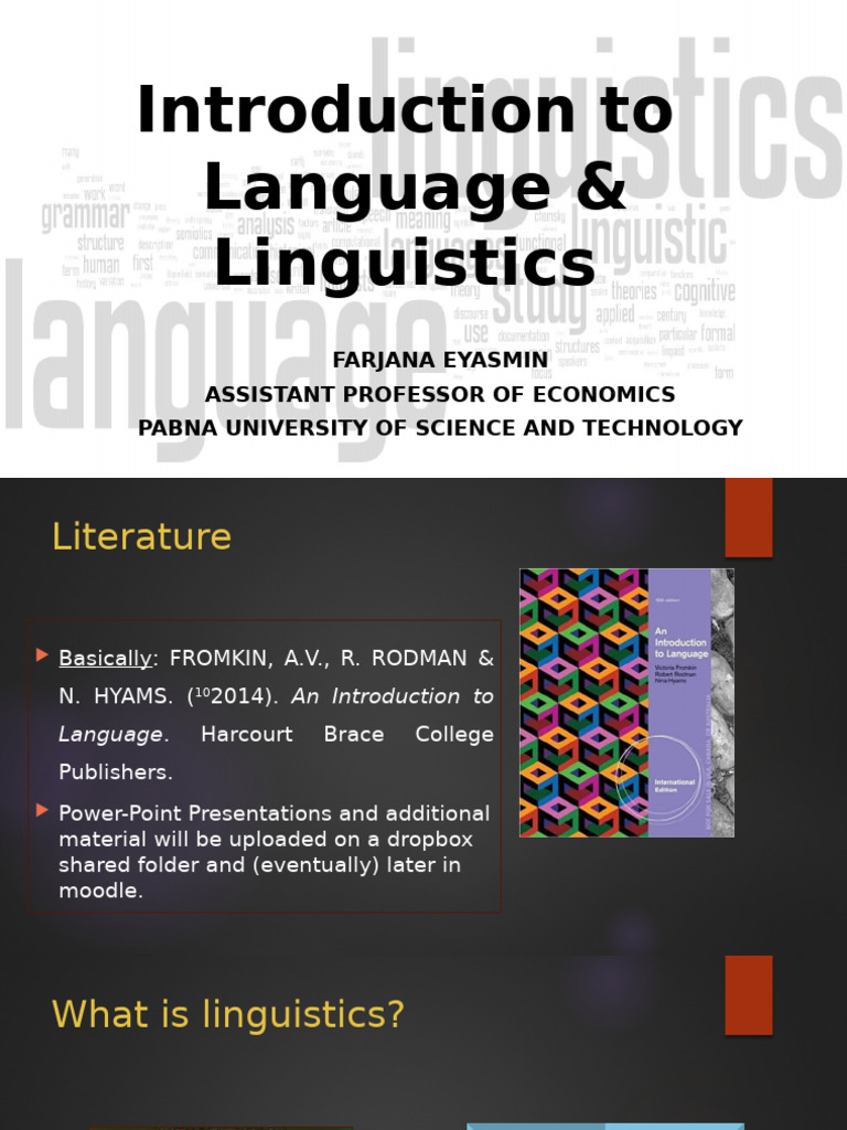 Introduction to Language and Linguistics | PDF | Linguistics | Human ...