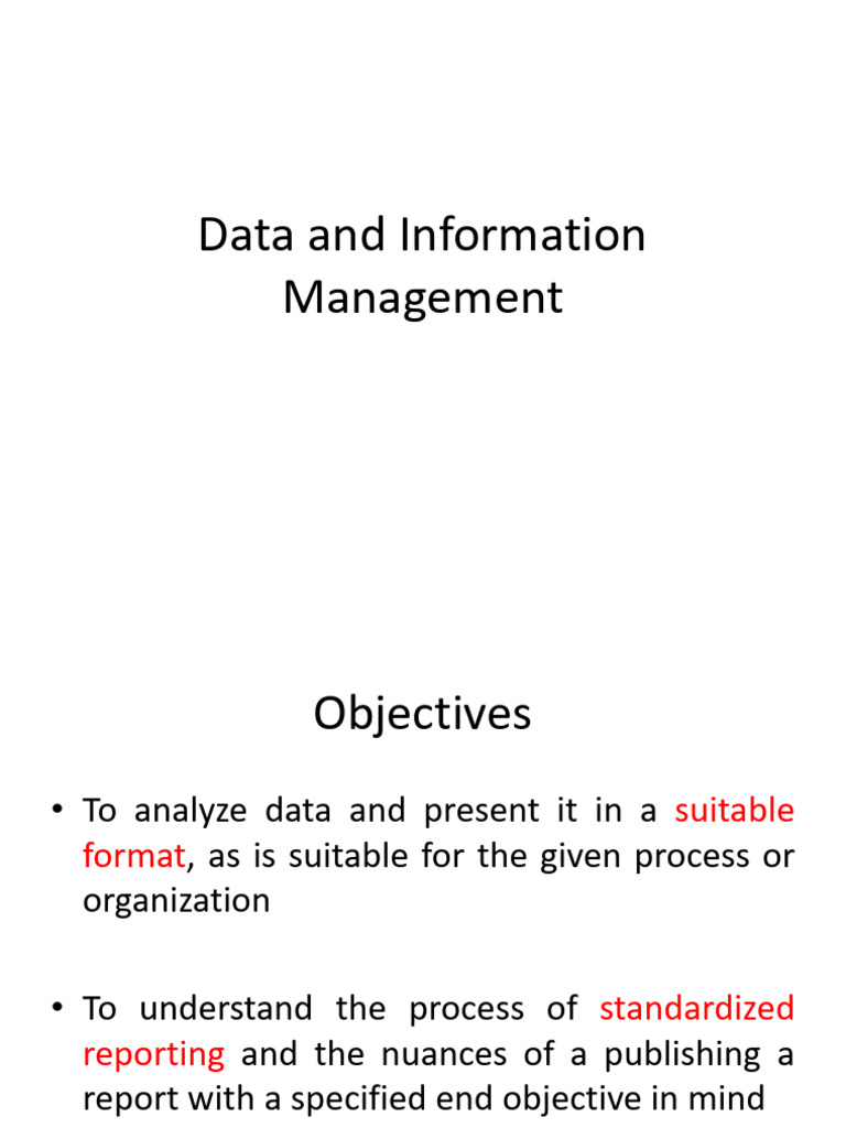 Data Management and Reporting Guidelines | PDF | Regulatory Compliance ...