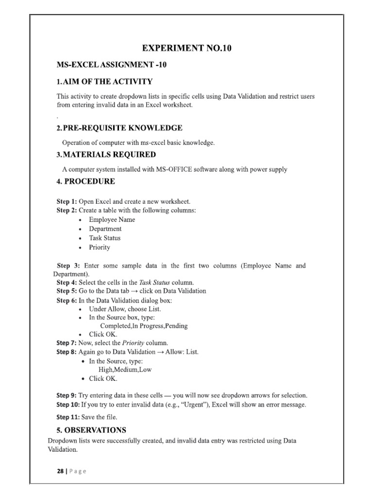 Experiment 10 | PDF