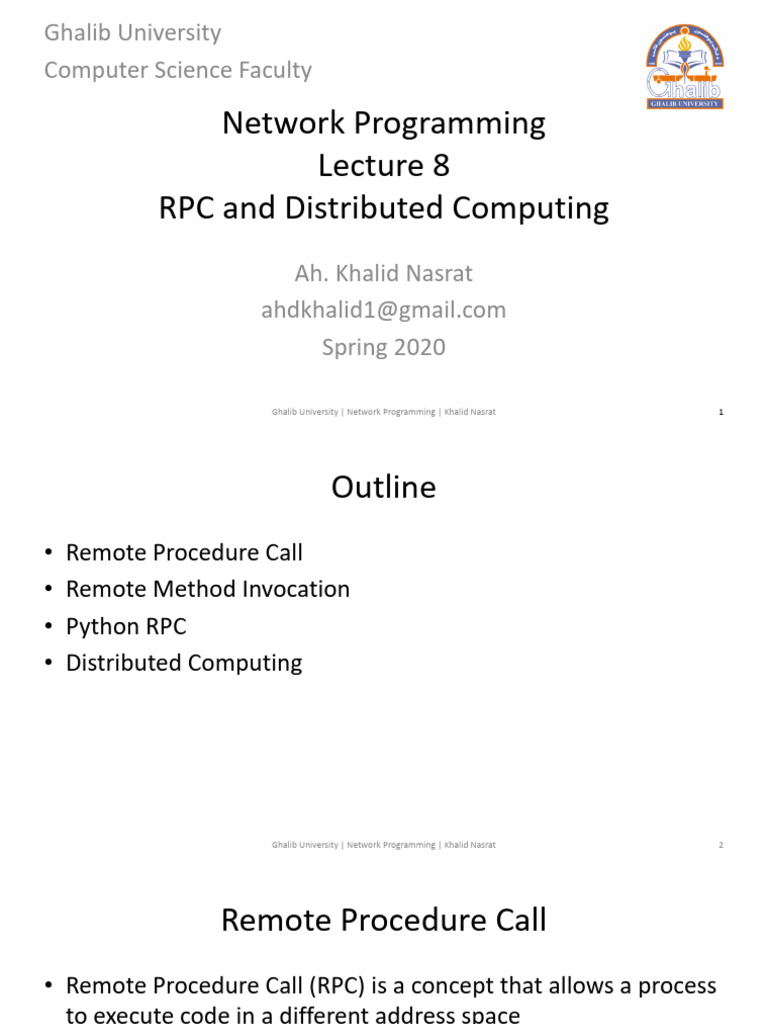 RPC and Distributed Computing Overview | PDF | Soap | Computer Network