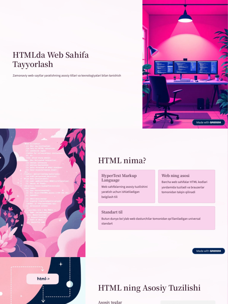 7-AMALIY HTMLda Web Sahifa Tayyorlash | PDF