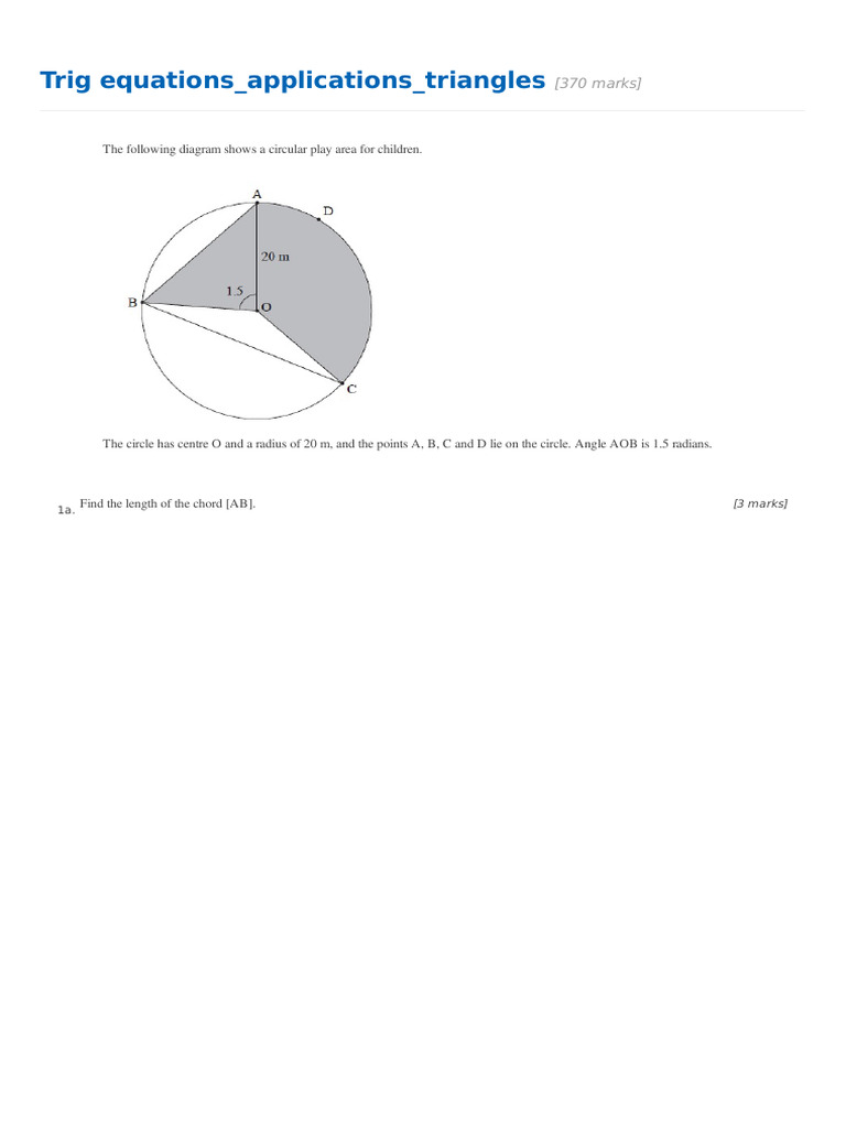 Trigonometry in Circular Geometry | PDF | Mathematical Objects | Euclid