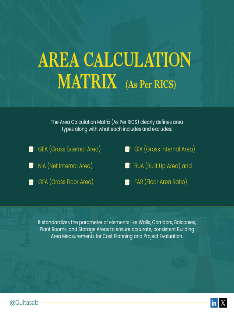 Area Calculation Matrix Overview | PDF | Building Engineering ...