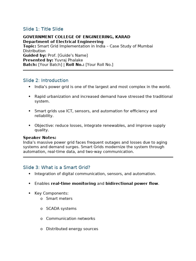Smart Grid Mumbai | PDF | Smart Grid | Electrical Grid
