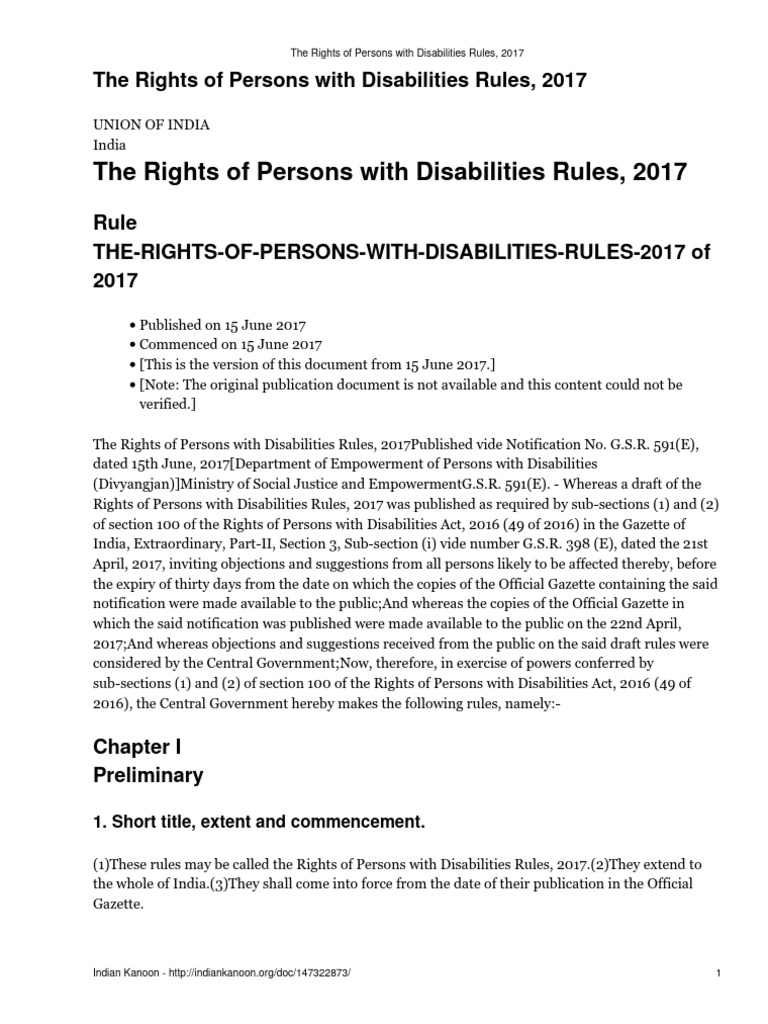 Rights of Persons with Disabilities 2017 | PDF | Accessibility | Expense