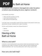 Sitz Bath Setup and Cleaning Guide | PDF | Bathing | Hygiene