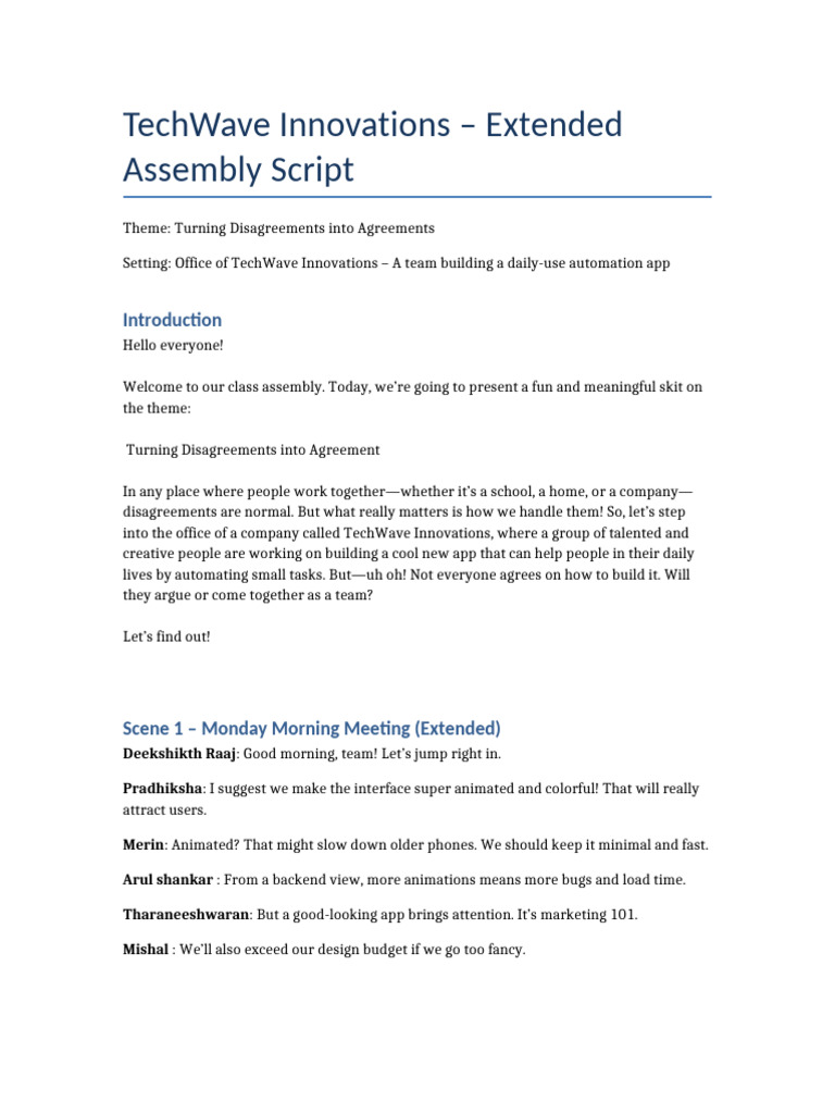 Resolving Disagreements at TechWave | PDF | Computing