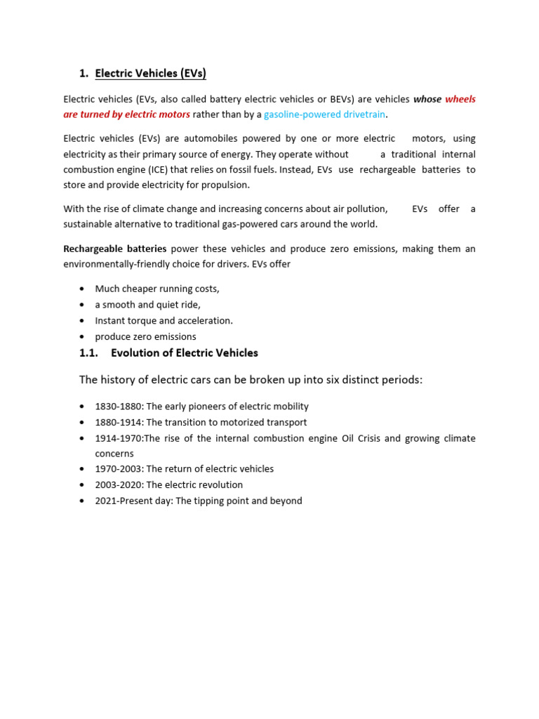 Chapter 7 Electric Vehicle EVs | PDF | Electric Vehicle | Power Inverter