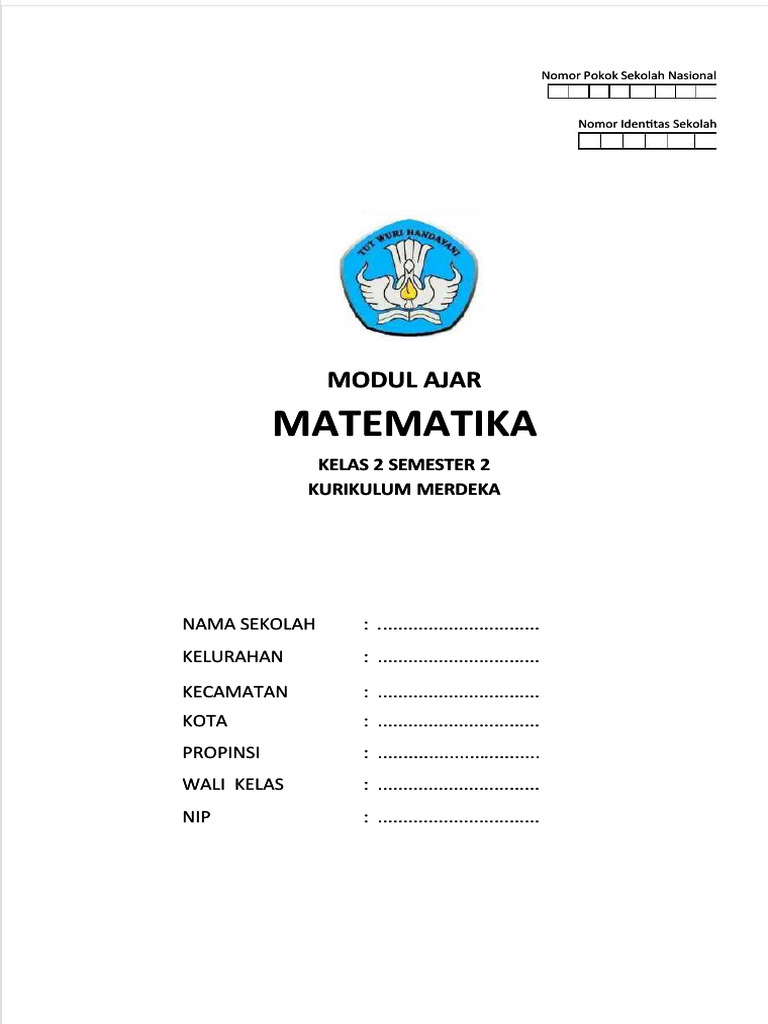 Modul Ajar Matematika Kelas 2 SD | PDF