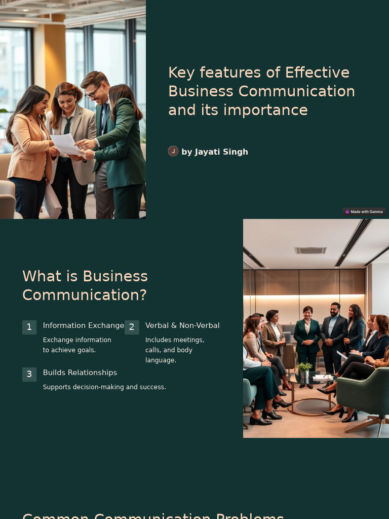 Key Features of Effective Business Communication and Its Importance | PDF