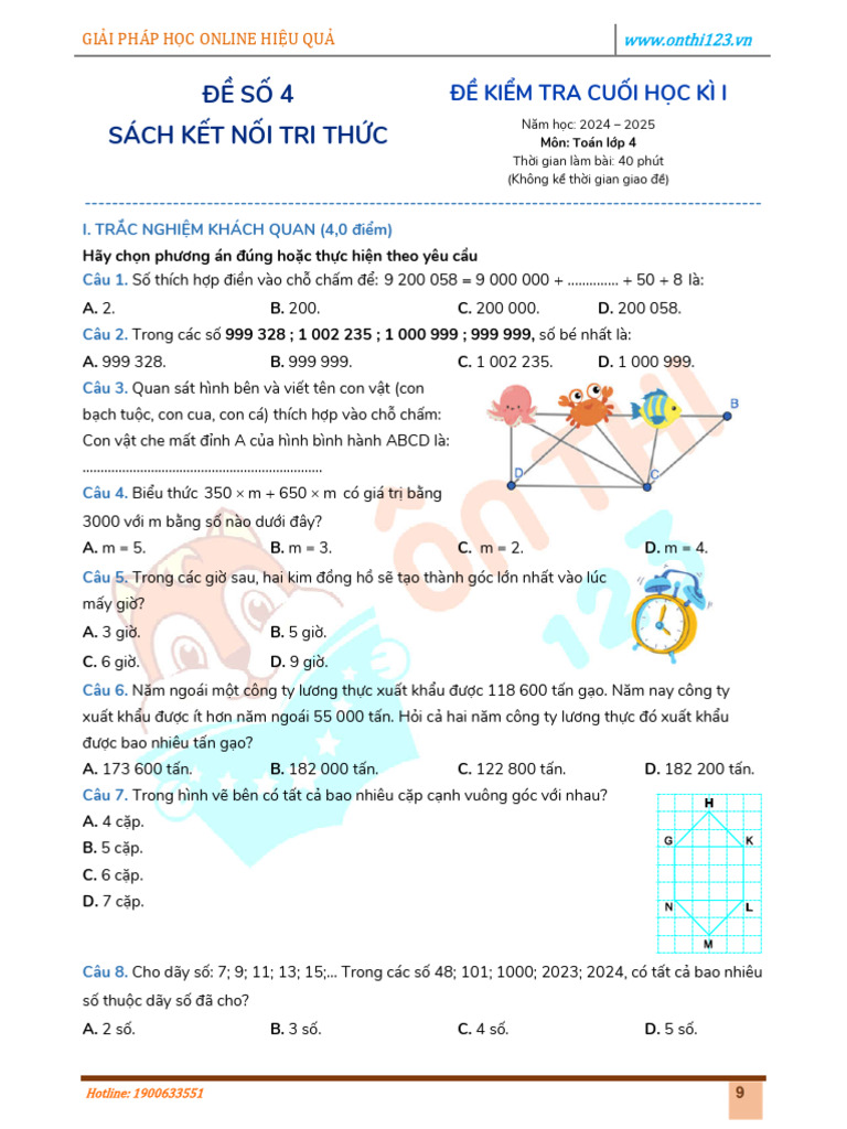Khoi 4 de Toan Cuoi Ki I de 1 9 3 Trang 5 | PDF