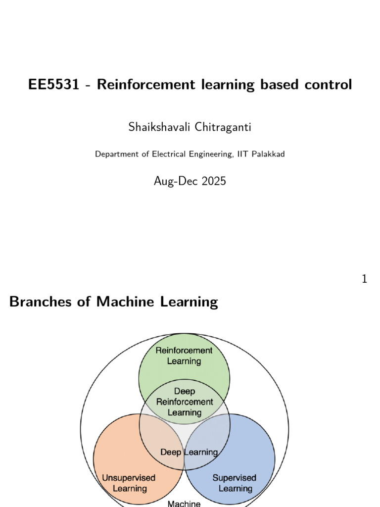 Reinforcement Learning Control Techniques | PDF | Monte Carlo Method ...