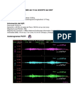 Sismo 15 Agosto Del 2007 - Estación PUCP