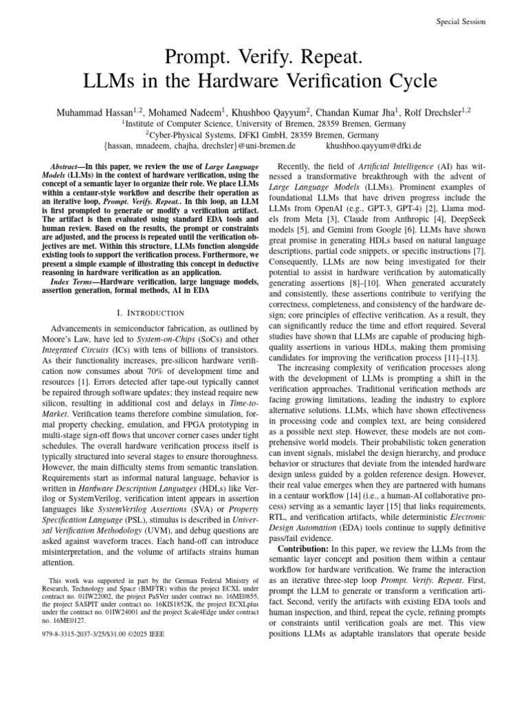 LLMs in Hardware Verification Cycle | PDF | Formal Verification ...