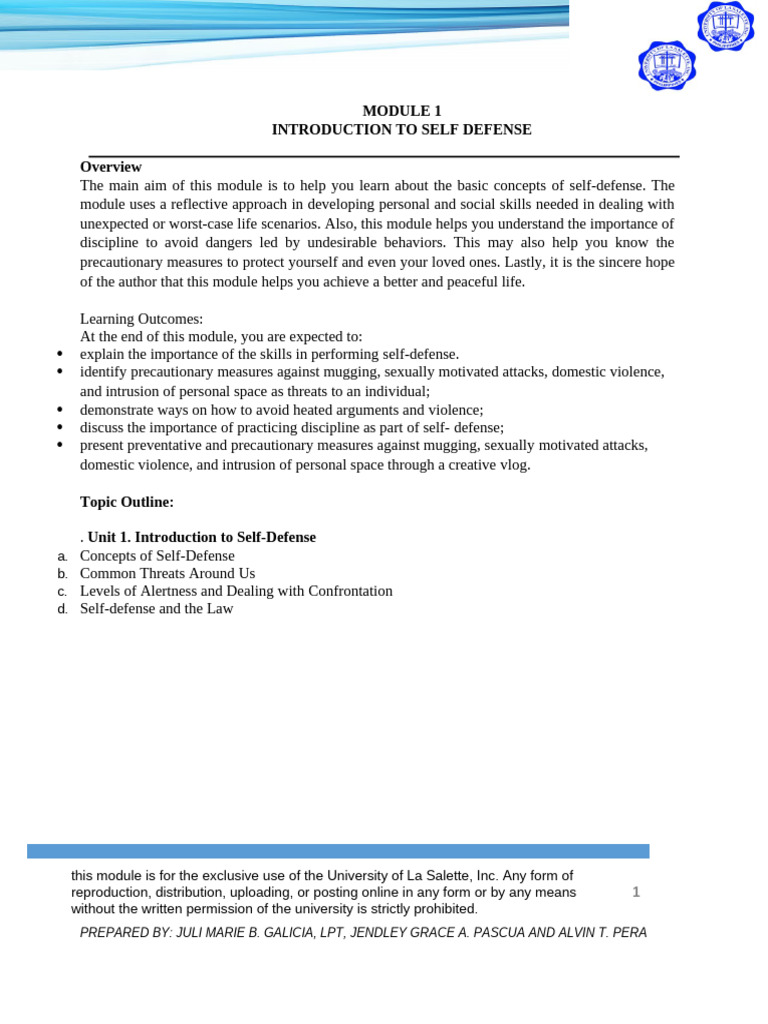 GEC PE 003 Module 1 | PDF | Rape | Nonverbal Communication