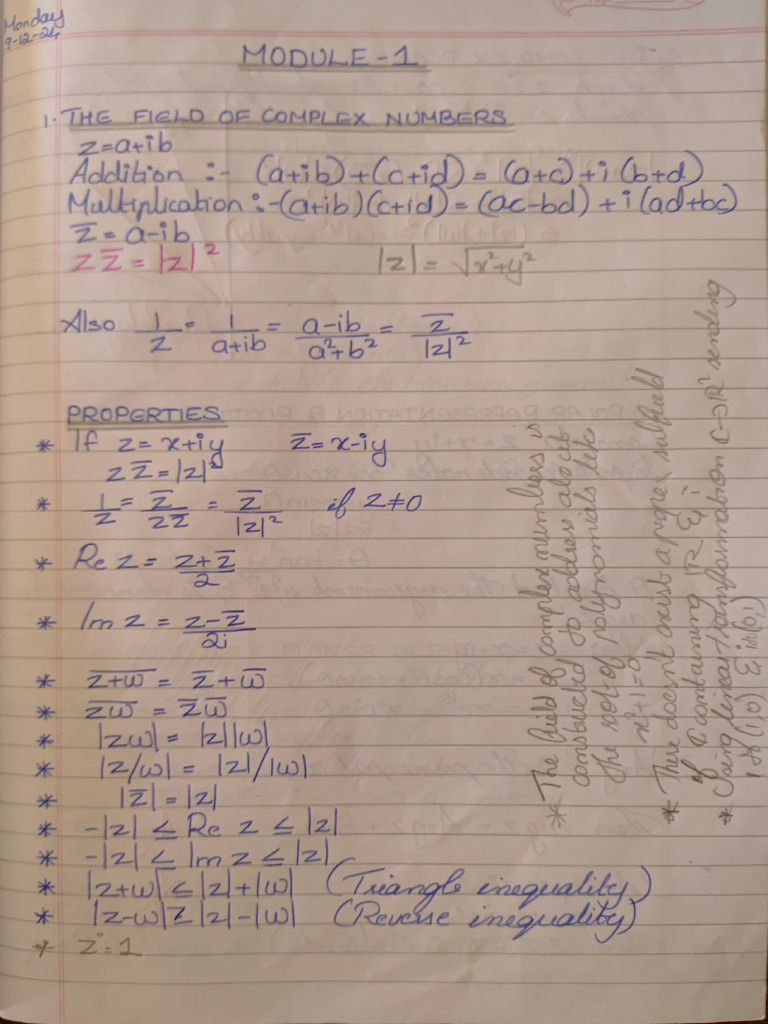 Complex Notes 1 | PDF