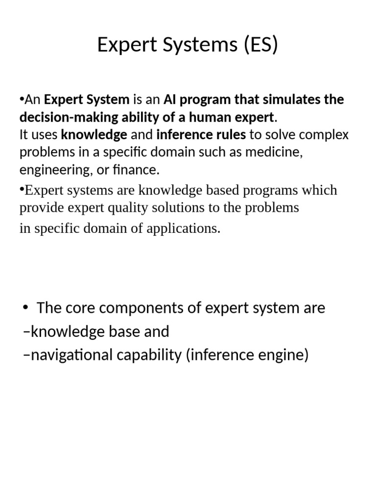 Understanding Expert Systems in AI | PDF | Inference | Expert