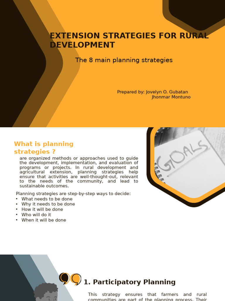Rural Development Planning Strategies | PDF | Agriculture | Farmer