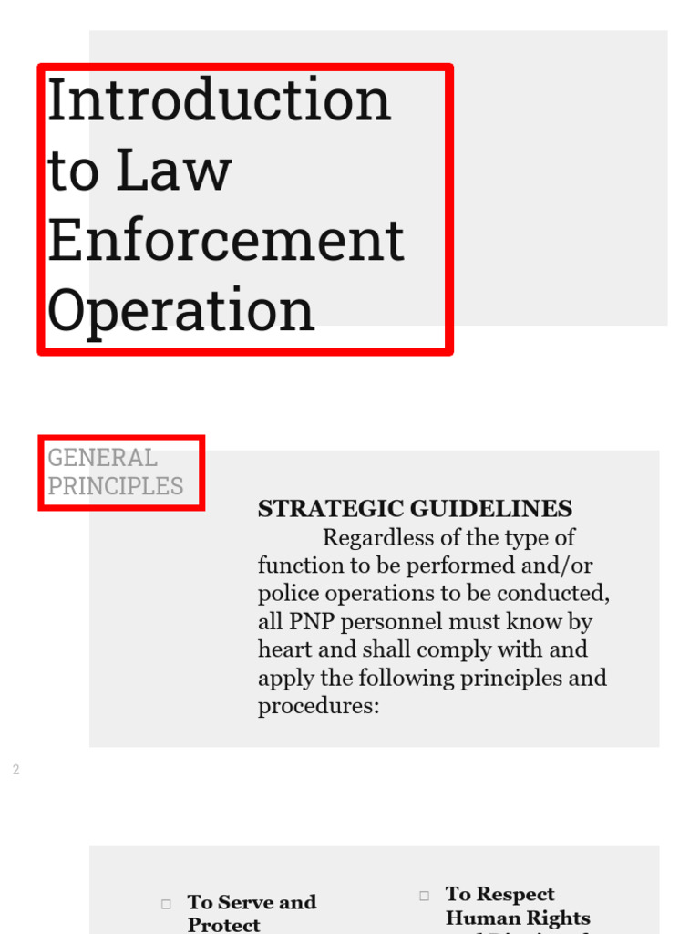 Law Enforcement Operational Guidelines | PDF | Police | Search Warrant