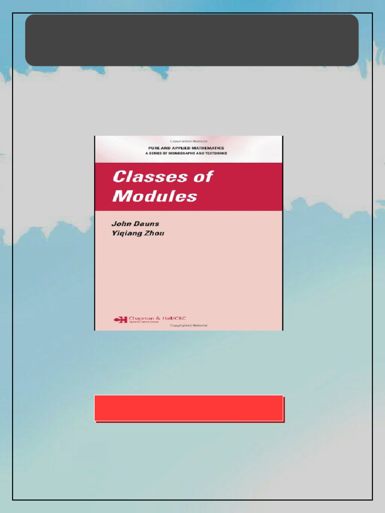 Classes of modules 1st Edition John Dauns download full chapters | PDF ...