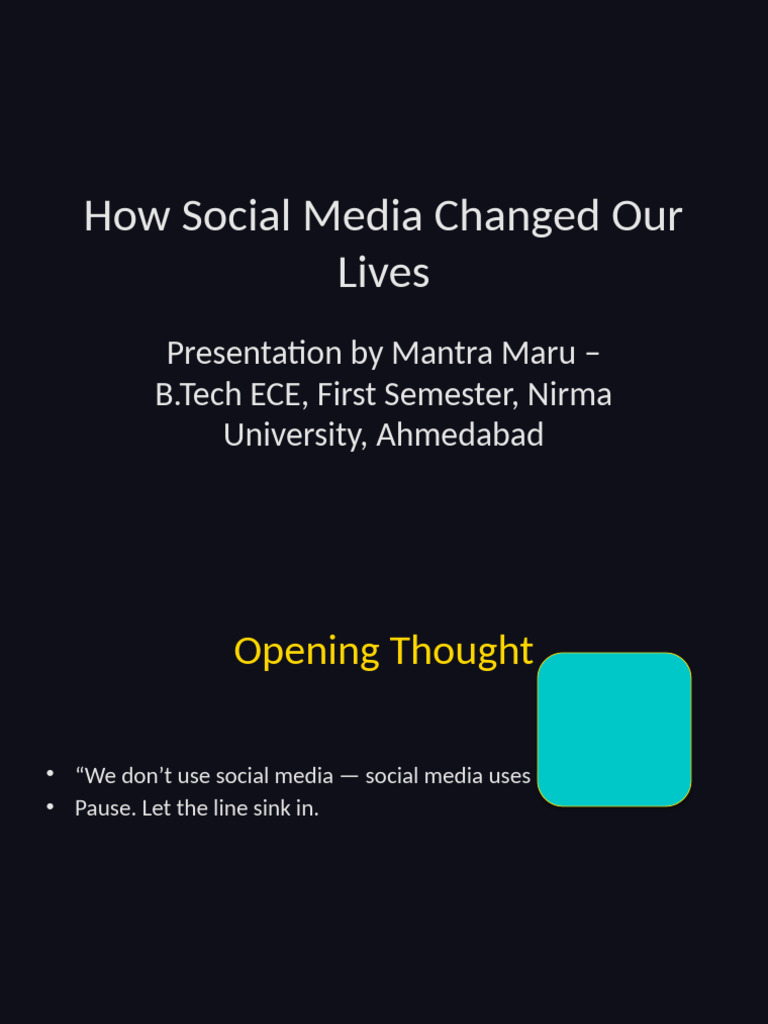 Impact of Social Media on Life | PDF | Social Media | Popular Culture ...