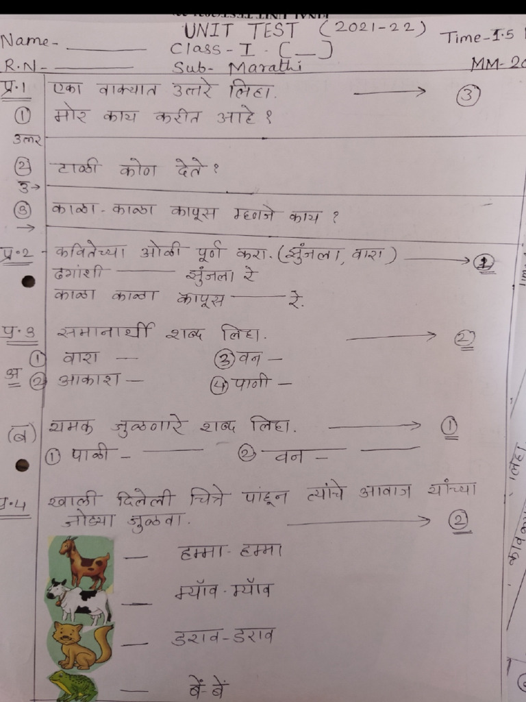 Final Examination Class 1 | PDF