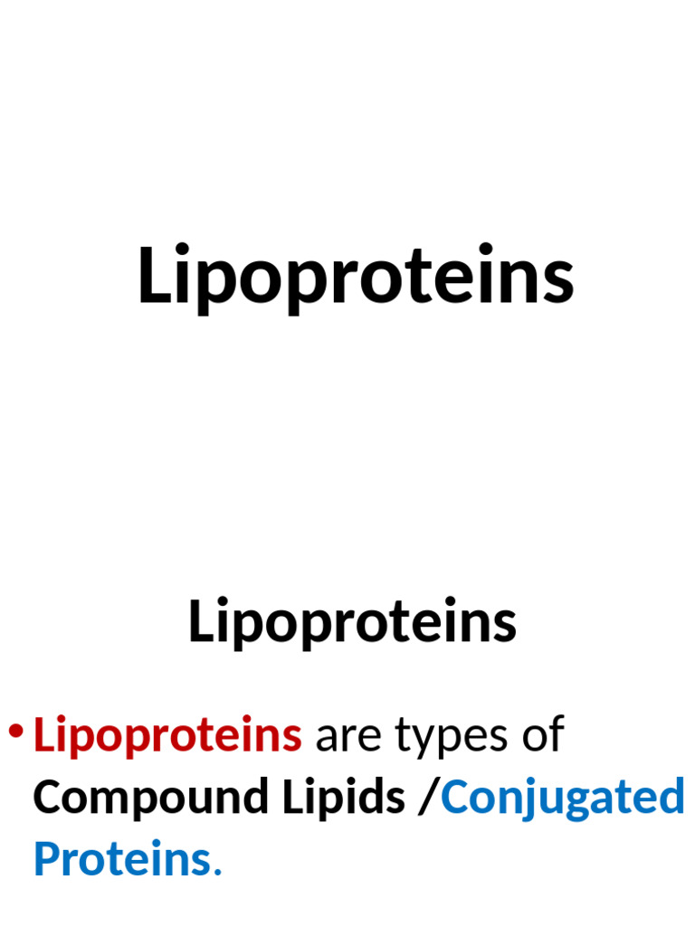Understanding Lipoproteins and Their Functions | PDF | Lipoprotein ...