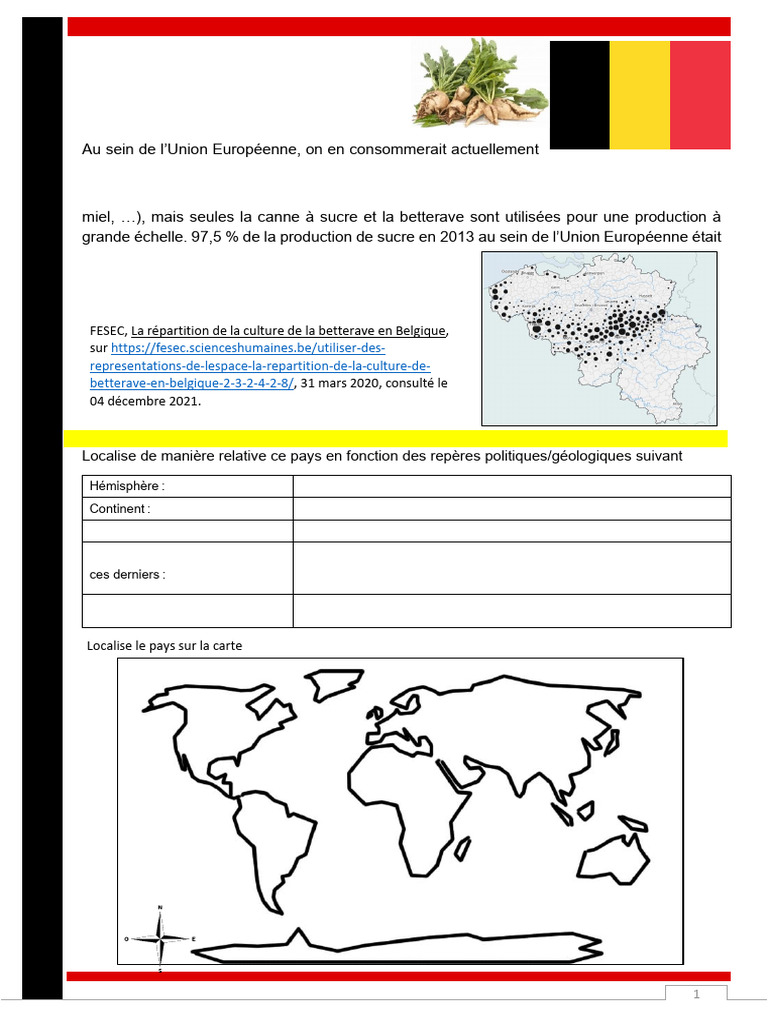 Production de betterave sucrière en Belgique | PDF | Sucre | Régime et ...